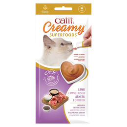 Produktbild von Catit Creamy Superfoods Katzen-Creme mit Lamm, Quinoa und Chia 4 x 10 g - 4 x 10 g