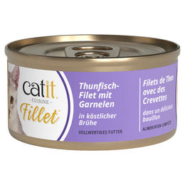Catit Cuisine Katzen Nassfutter Thunfisch Filet mit Garnele für erwachsene Katzen getreidefrei 75 g – Bild 1 von 1