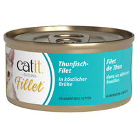 Produktbild von Catit Cuisine Katzen Nassfutter Thunfisch Filets in Sauce für erwachsene Katzen getreidefrei 75 g