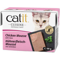Produktbild von Catit Cuisine Mousse Huhn mit Schinken Getreidefrei für Katzen 12 x 90 g - 12 x 90 g