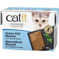 Produktbild von Catit Cuisine Mousse Thunfisch und Lachs für Katzen getreidefrei und ohne Zucker 90 g - 12 x 90 g