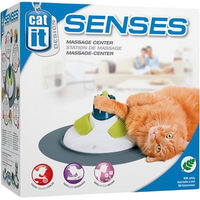 Produktbild von Catit Design Senses Massage Center Katzenbürste mit Catnip in Blau und Weiß