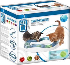 Produktbild von Catit Design Senses Tempo Elektrische Spielschiene für Katzen in Blau und Bunt