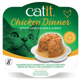 Produktbild von Catit Dinner Katzen Nassfutter Adult Huhn mit Lachs und Thunfisch in Sauce getreidefrei 80 g