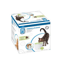 Catit Fresh & Clear Trinkbrunnen für Katzen und kleine Hunde 3 Liter Grün Weiß - 3 l – Bild 1 von 5