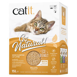 Produktbild von Catit Go Natural! Holzeinstreu Pellets für Katzen 15 l