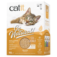 Produktbild von Catit Go Natural! Holzeinstreu Pellets für Katzen 15 l
