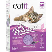 Produktbild von Catit Go Natural! Klumpende Katzenstreu aus Erbsenhülsen mit Lavendelduft 5,6 kg - 4 x 2,8 kg