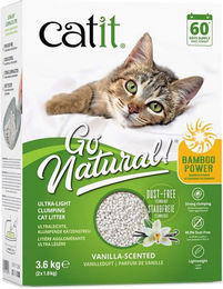 Catit Go Natural Klumpendes Katzenstreu aus Bambus mit Vanilleduft 3,6 kg – Bild 1 von 8