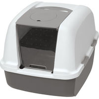 Produktbild von Catit Jumbo Haubentoilette für Katzen in Grau und Weiß