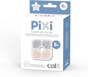Catit Pixi Ersatzfilter für Katzen Trinkbrunnen mit Aktivkohle 6er Pack Weiß – Bild 1 von 2