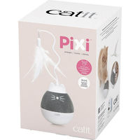 Produktbild von Catit Pixi Interaktives Katzenspielzeug Elektrischer Spinner in Silber Weiß Grau
