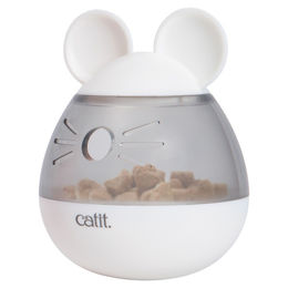 Catit Pixi Snackspender Maus Intelligenzspielzeug für Katzen aus Kunststoff in Weiß – Bild 1 von 10