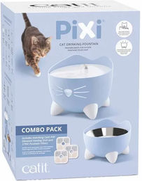 Produktbild von Catit PIXI Trinkbrunnen Combo Kit Wasserspender für Katzen Blau aus Kunststoff
