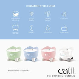 Catit Pixi Trinkbrunnen für Katzen Weiß aus Kunststoff - 2,5 l – Bild 1 von 7