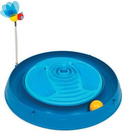 Catit Play Circuit Ball Katzenspielzeug mit Kugelbahn und Massagefunktion Blau - 1 Stk. – Bild 1 von 6