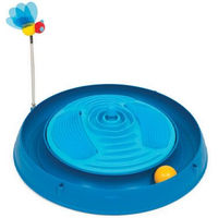 Produktbild von Catit Play Circuit Ball Katzenspielzeug mit Kugelbahn und Massagefunktion Blau - 1 Stk.