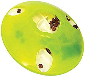 Catit Play Snack Karussell Intelligenzspielzeug für Katzen mit Silikonüberzug in Grün – Bild 1 von 6
