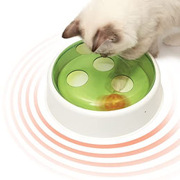 Catit Senses 2.0 Ball Dome interaktives Katzen-Spielzeug aus Kunststoff für Kitten in Weiß und Grün – Bild 1 von 5