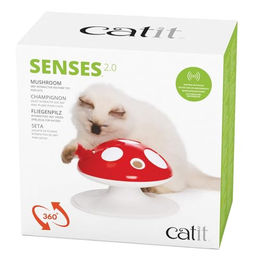 Catit Senses 2.0 Fliegenpilz Interaktives Federspielzeug für Katzen aus Kunststoff 24 x 24 x 15,5 cm – Bild 1 von 2