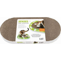 Produktbild von Catit Senses 2.0 Oval Scratcher Kratzbrett für Katzen aus Pappe mit Katzenminze 24,5x49cm - 1 Stk.