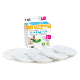 Catit Senses 2.0 Triple Action Trinkbrunnen Filter 5er-Set Weiß – Bild 1 von 1
