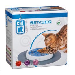 Catit Senses Scratch Pad Kratzmatte aus Pappe mit Catnip für Katzen Blau - 1 Stk. – Bild 1 von 3