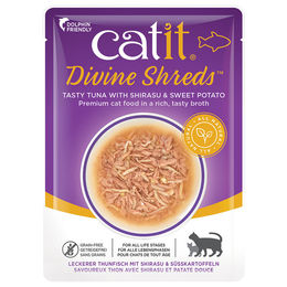Catit Shreds Katzen Nassfutter Adult Stückchen in Sauce mit Thunfisch und Shirasu getreidefrei 75 g – Bild 1 von 1