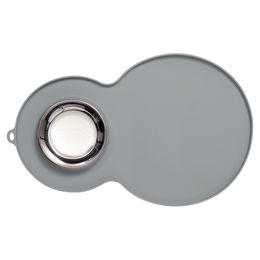 Catit Silikonmatte Erdnuss grau rutschfeste Katzennapfunterlage 46x29cm – Bild 1 von 13