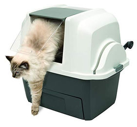 Catit SmartSift selbstreinigende Katzentoilette aus Kunststoff in Weiß und Grau – Bild 1 von 7