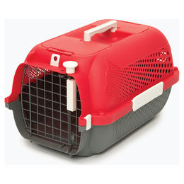 Catit Transportbox Voyageur für Katzen Rot Größe M aus Kunststoff – Bild 1 von 4