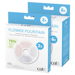 Catit Triple Action Ersatzfilter rahmenlos für Katzen Trinkbrunnen 6er Pack – Bild 1 von 3