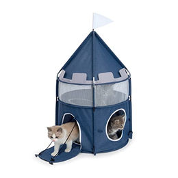 Catit Vesper Castle Katzenmöbel aus Stoff in Blau – Bild 1 von 5