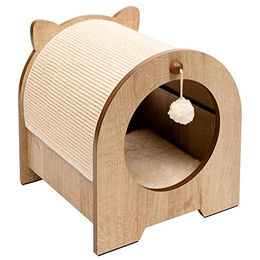 Catit Vesper Minou Katzenmöbel aus Holz in Braun und Beige - 1 Stk. – Bild 1 von 5