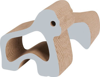 Catit Zoo 2-in-1 Kratzbrett aus Pappe für Katzen in Grau – Bild 1 von 5