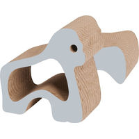 Produktbild von Catit Zoo 2-in-1 Kratzbrett aus Pappe für Katzen in Grau