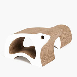 Catit Zoo Eisbär 2-in-1 Kratzspielzeug mit Kratzpappe und Catnip für Katzen in Weiß – Bild 1 von 2