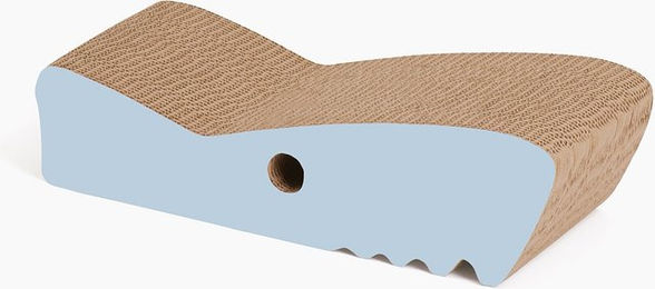 Catit Zoo Kratzbrett Hai Blau mit Kratzpappe für Katzen – Bild 1 von 4