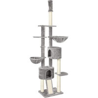 Produktbild von CATIX Deckenkratzer Platino für Katzen hellgrau 60 x 45 x 240-260 cm