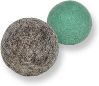 Catlabs Katzenspielzeug Flinke Filzbälle aus Schafwolle Grau 2er Pack – Bild 1 von 3