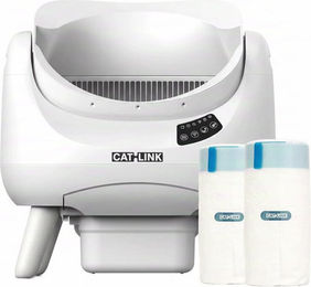 Catlink Open-X intelligente selbstreinigende Katzentoilette Bundle mit 2 kompatiblen Abfallbeuteln – Bild 1 von 1