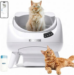 CATLINK Open-X Selbstreinigende Katzentoilette XXL mit WLAN App-Steuerung für Katzen in Weiß – Bild 1 von 5
