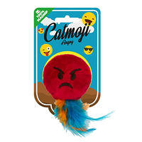Produktbild von Catmoji Katzenspielzeug Angry mit Catnip, Fleece und Federn, Rot, 6cm - 6 cm