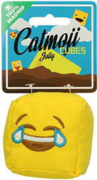 Catmoji Katzenspielzeug Cube Jolly mit Catnip aus Stoff in Gelb – Bild 1 von 7