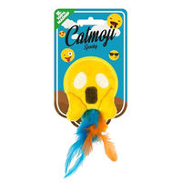 Produktbild von Catmoji Katzenspielzeug Spooky mit Catnip, Fleece und Feder, Bunt - 6 cm