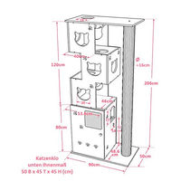 Produktbild von CatS Design 2 in 1 Kratzbaum und Katzenklo Schrank XL Weiß mit Sisal für große Katzen