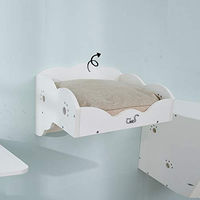 Produktbild von CatS Design Katzen Kletterwand aus Holz für große Katzen F3 in Beige oder Weiß
