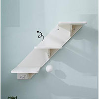 Produktbild von CatS Design Katzen Kletterwand aus Holz mit Kratzmatte XL in Weiß und Beige