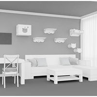Produktbild von CatS Design Katzen Kletterwand Set XXL aus Holz 7-teilig mit Kratzsäule und Wandelementen