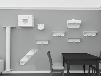 CatS Design Katzen Kletterwand Set XXL aus Holz für große Katzen 9-teilig E1 – Bild 1 von 1